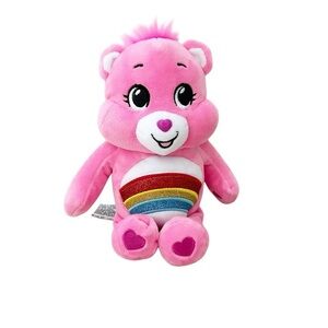 Pink Sparkling Rainbow Cheer Bear Care Bear 2023 Eyes Sparkle Bundle & Save